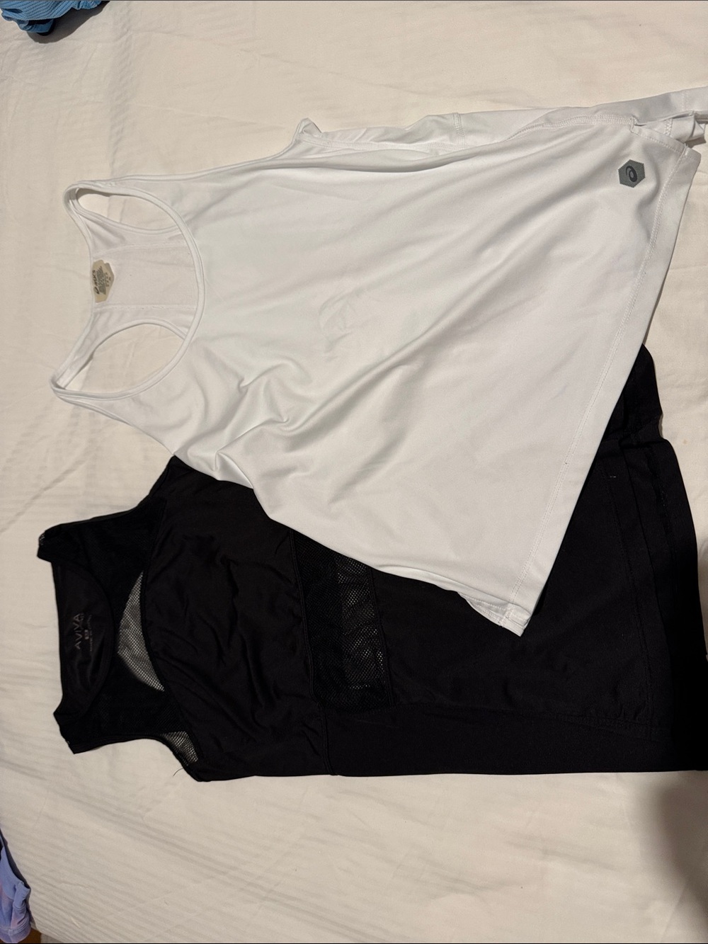 Women’s bundle-2-asics & avia White and black Racerback Tank Top M